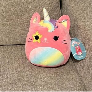Squishmallows Sienna Pink Cat Unicorn Plush Toy. Sienna the Caticorn